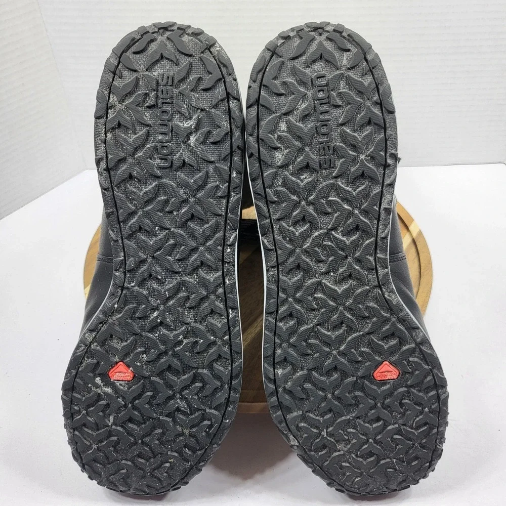 Salomon Heika CS WP Boots Women's 9.5 Gray Herringbone Waterproof Thinsulate Fur